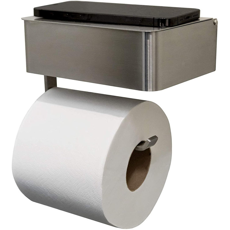 wisdomfurnitureco Toilet Paper Holder & Flushable Wet Wipes Dispenser